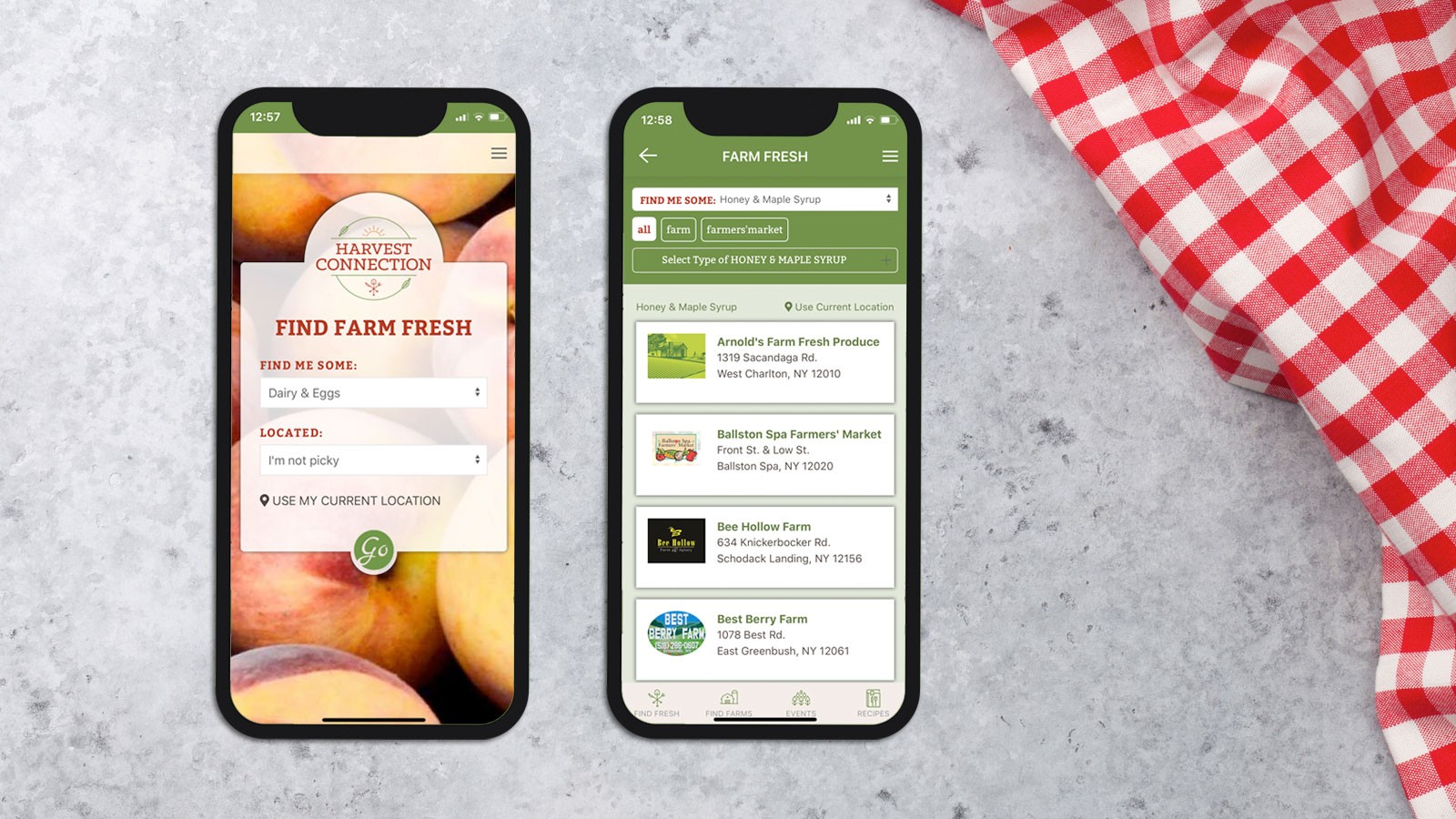 Harvest Connection | Harvest Connection App Design