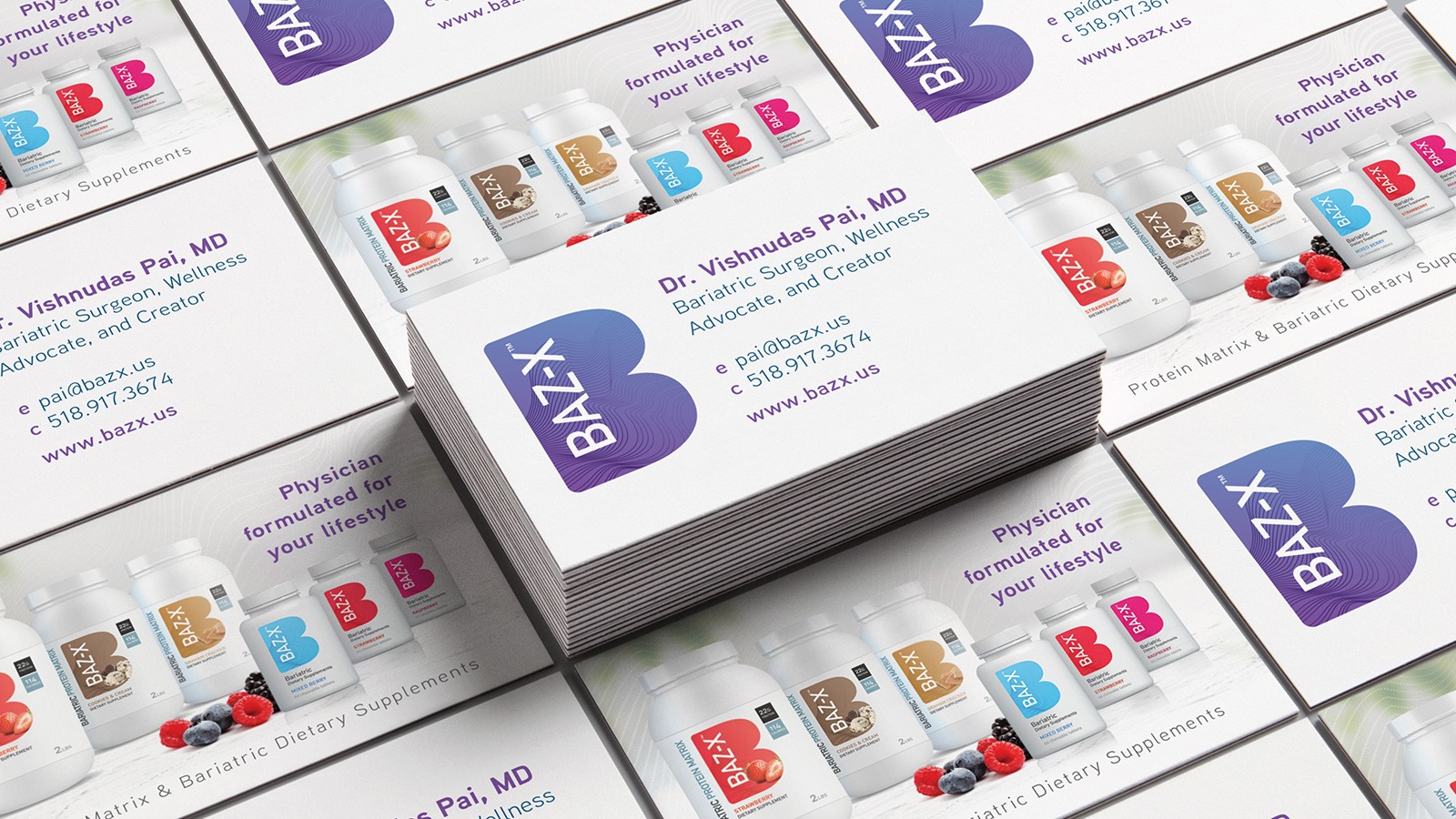 BAZ-X Bariatric Supplements | Business Card Design