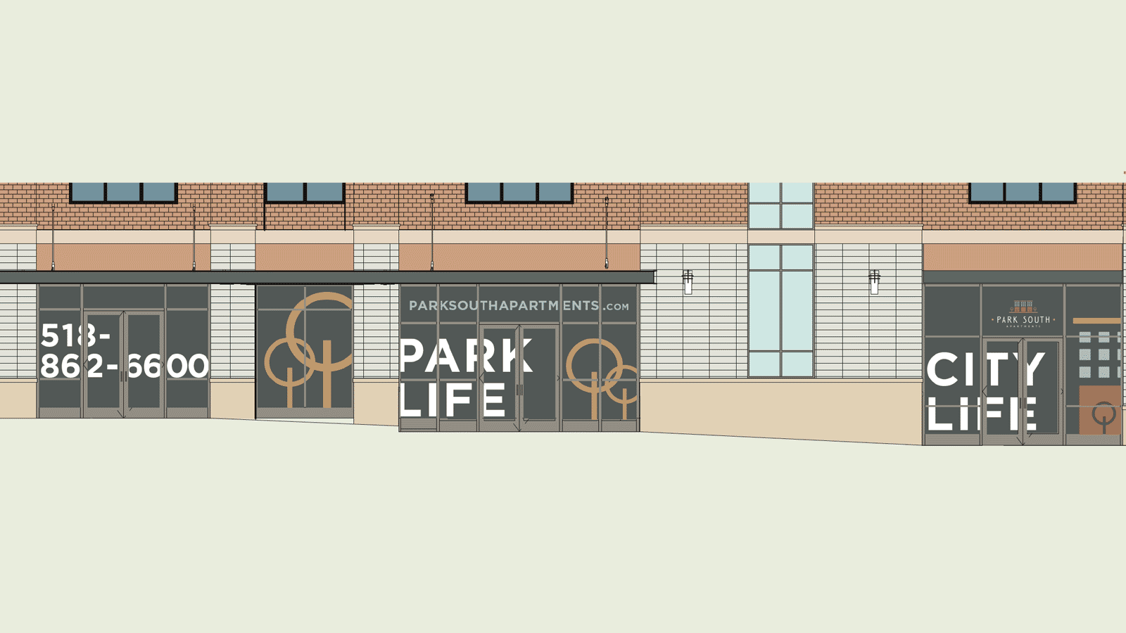 Park South Apartments | Window Cling