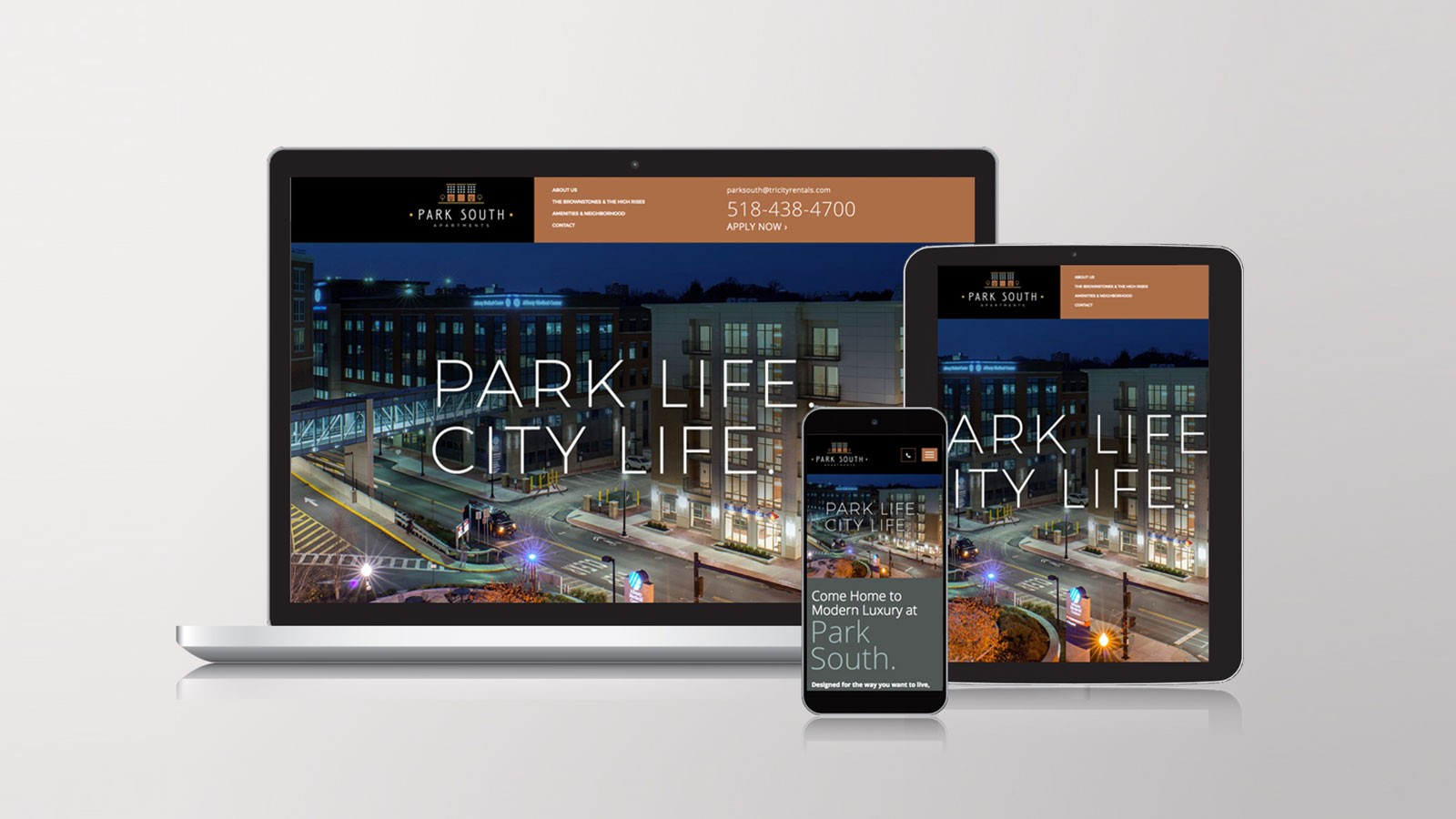 Park South Apartments | Responsive Website