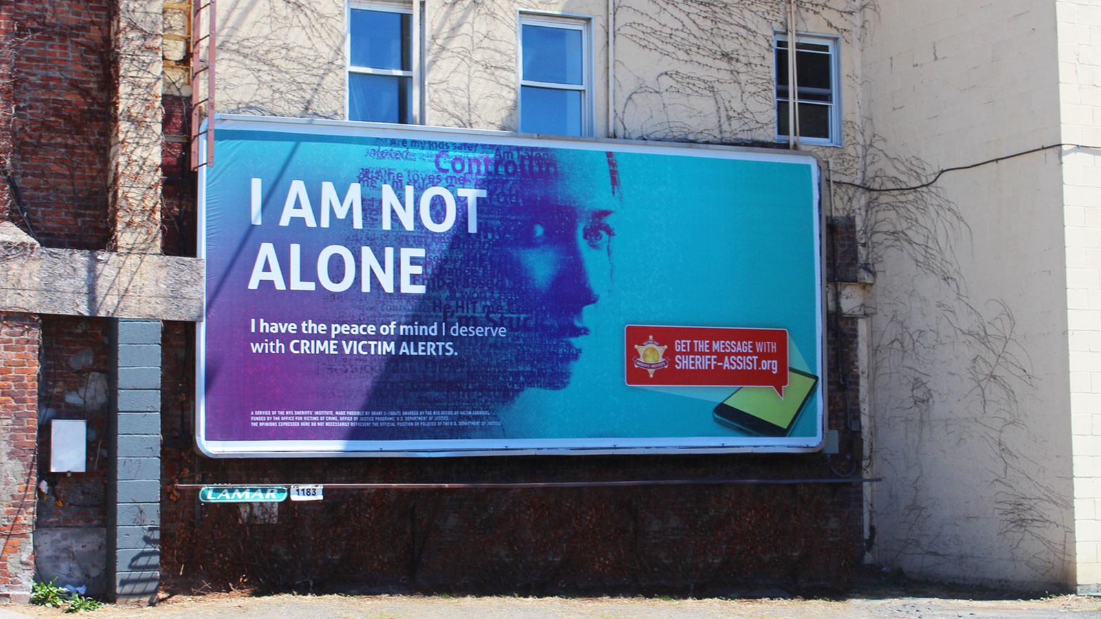 New York State Sheriffs’ Institute | Billboard – I Am Not Alone