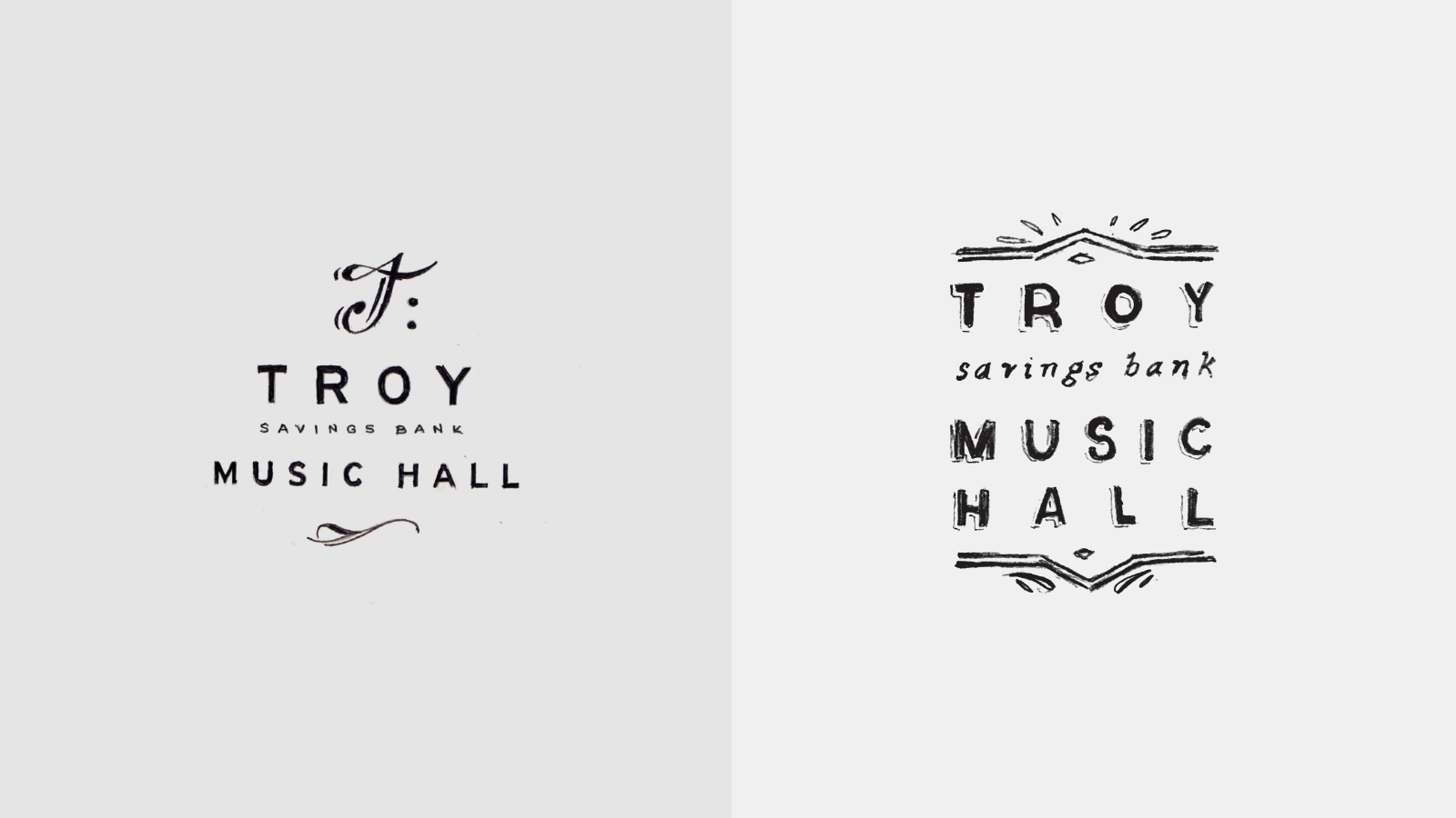 Troy Savings Bank Music Hall | Logo Sketches 1