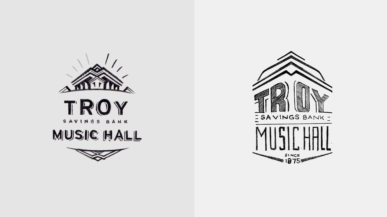 Troy Savings Bank Music Hall | Logo Sketches 2