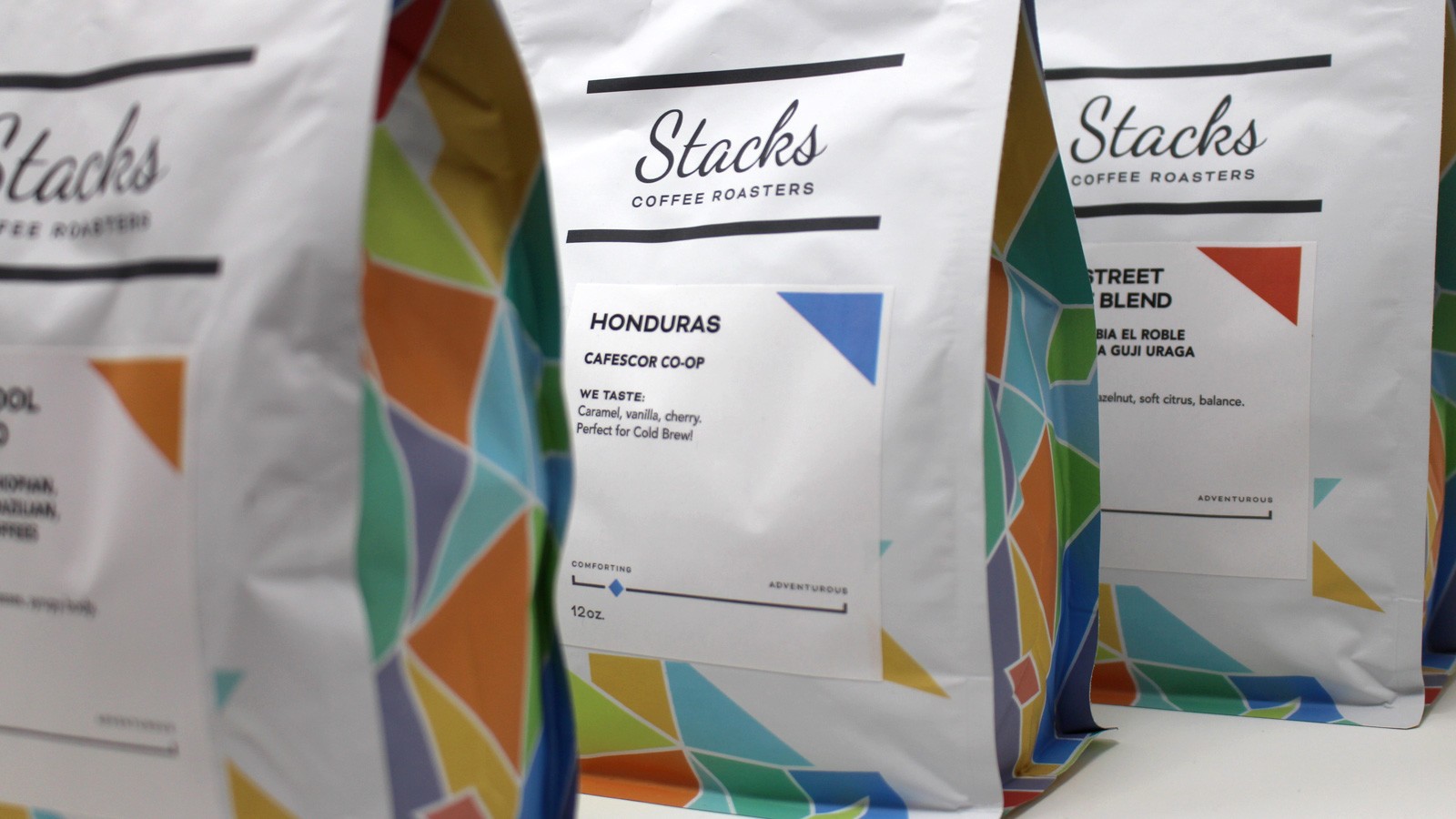 Stacks Coffee Roasters | Coffee Bag Designs