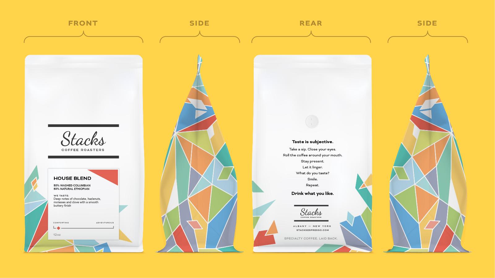 Stacks Coffee Roasters | Coffee Bag Design Mockup
