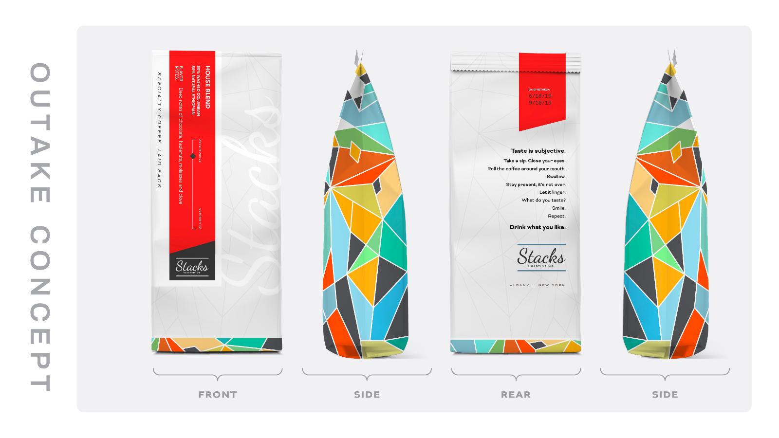 Stacks Coffee Roasters | Coffee Bag Design Outake Concept 1