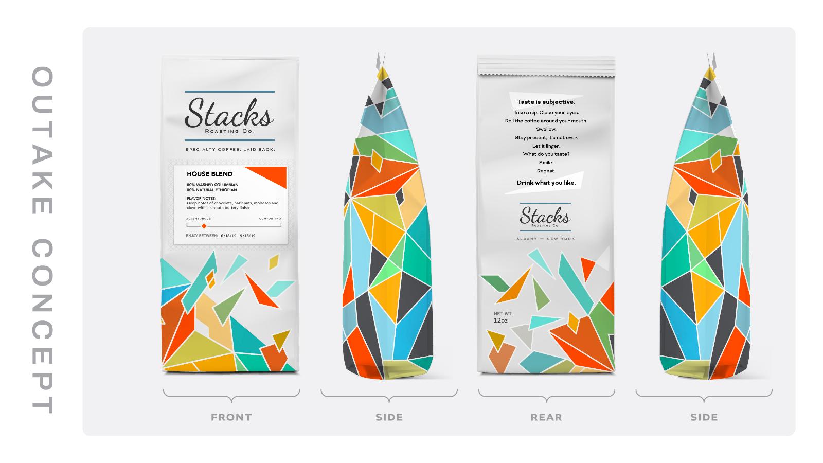 Stacks Coffee Roasters | Coffee Bag Design Outake Concept 1