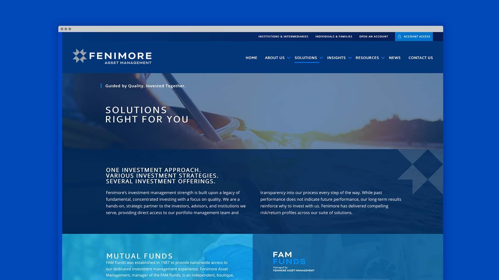 Fenimore Asset Management | Solutions webpage