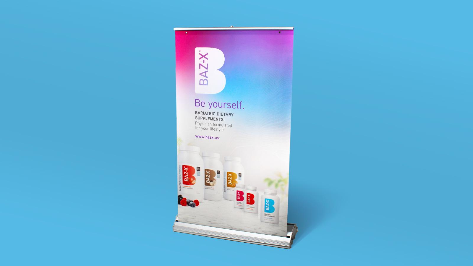 BAZ-X Bariatric Supplements | Tabletop Banner Display