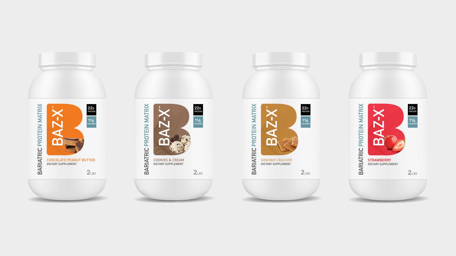 BAZ-X Bariatric Supplements | Protein Powder Packaging Designs