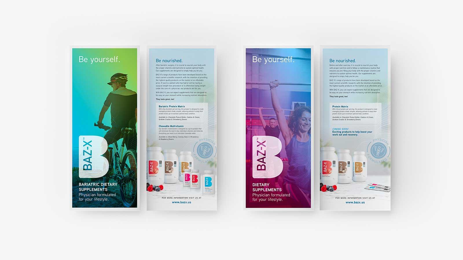 BAZ-X Bariatric Supplements | Supplement Rack Card Designs