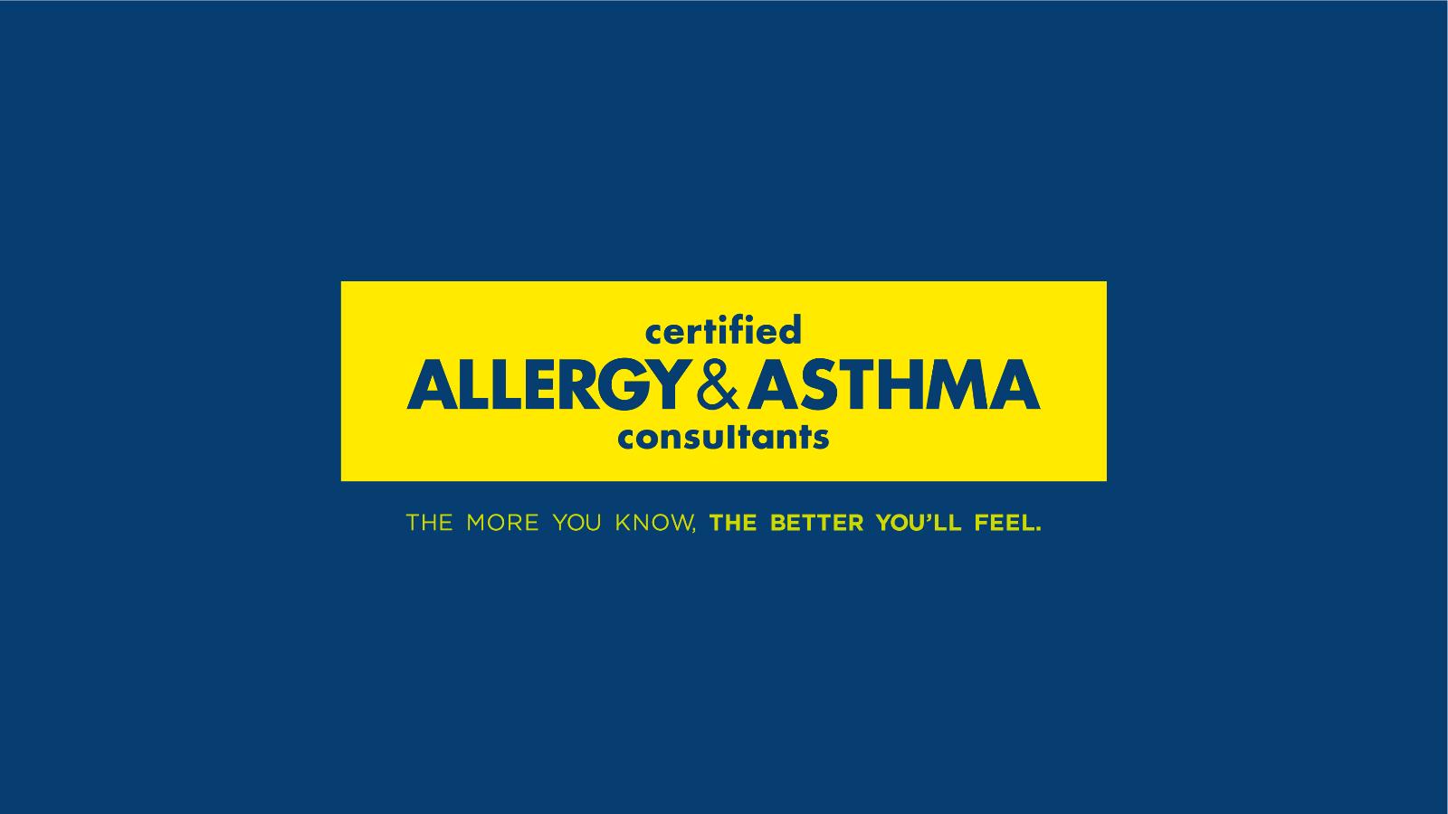 Certified Allergy & Asthma Consultants | Horizontal logo on blue
