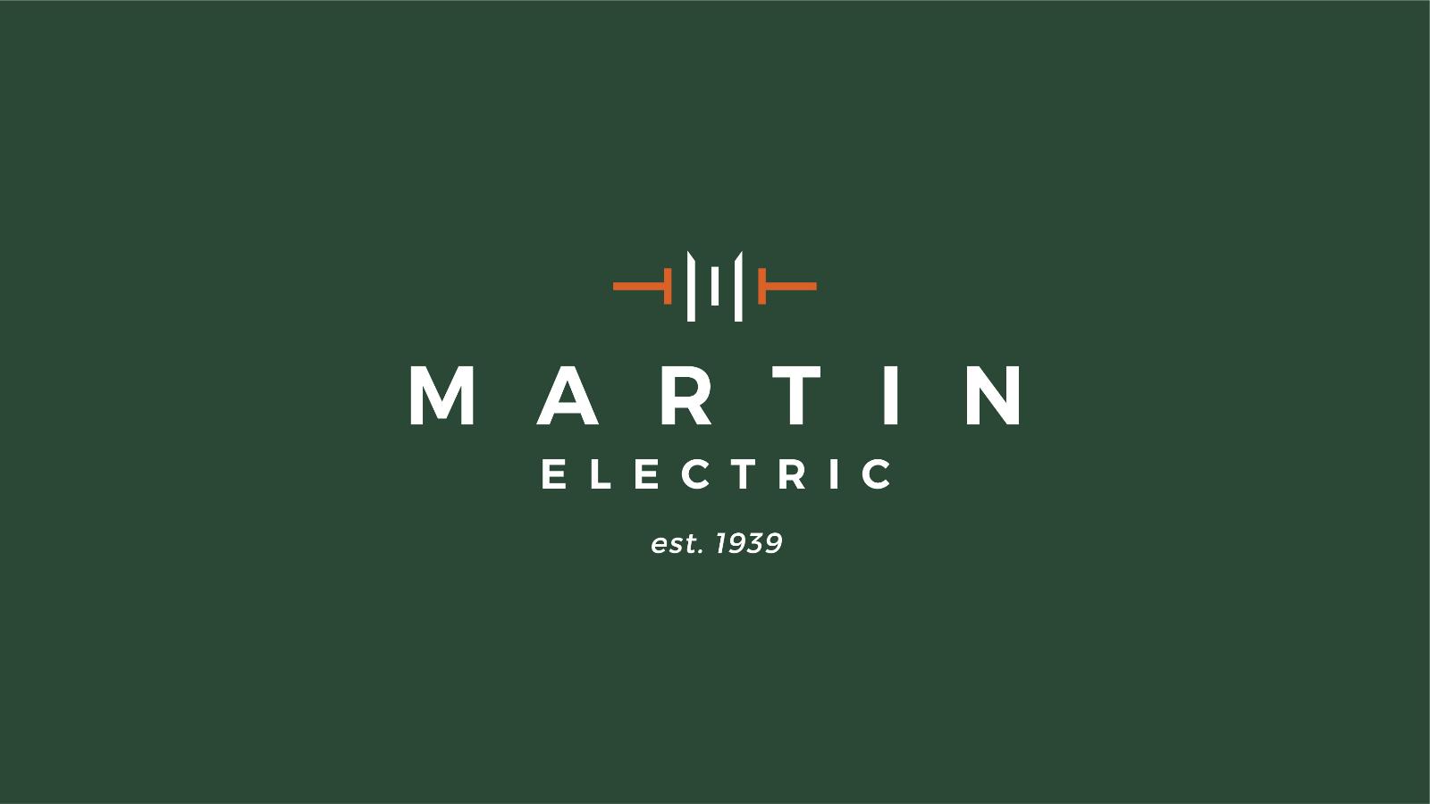 Martin Electric | logo on green