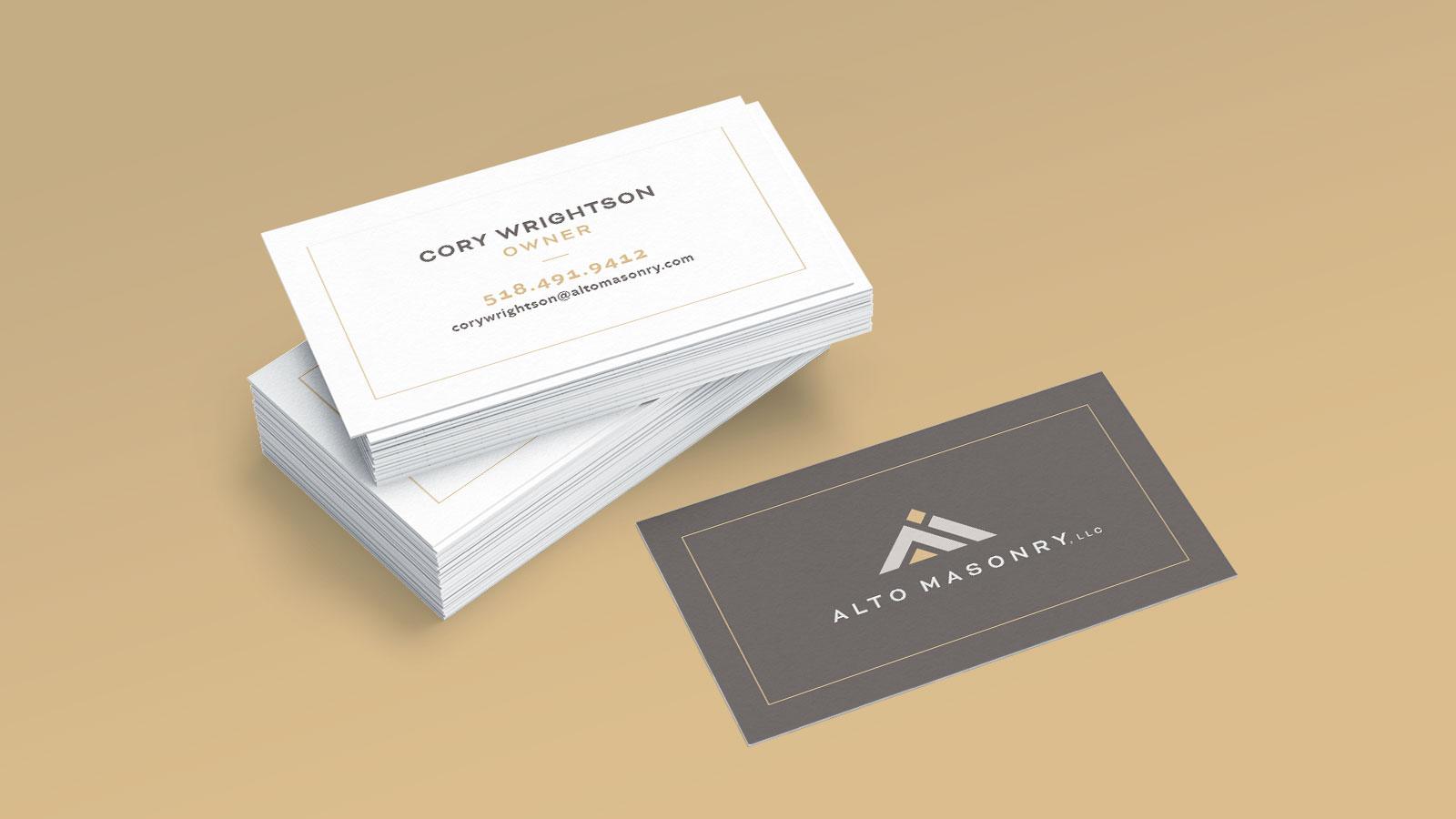 Alto Masonry | Business Cards