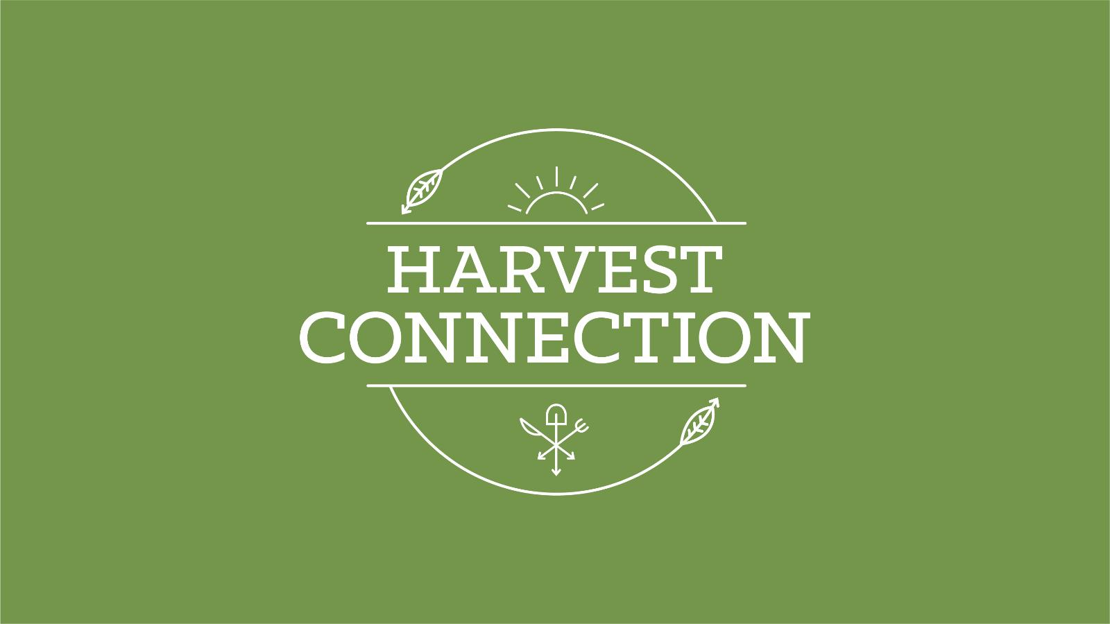 Harvest Connection | One Color Logo, no tagline on green