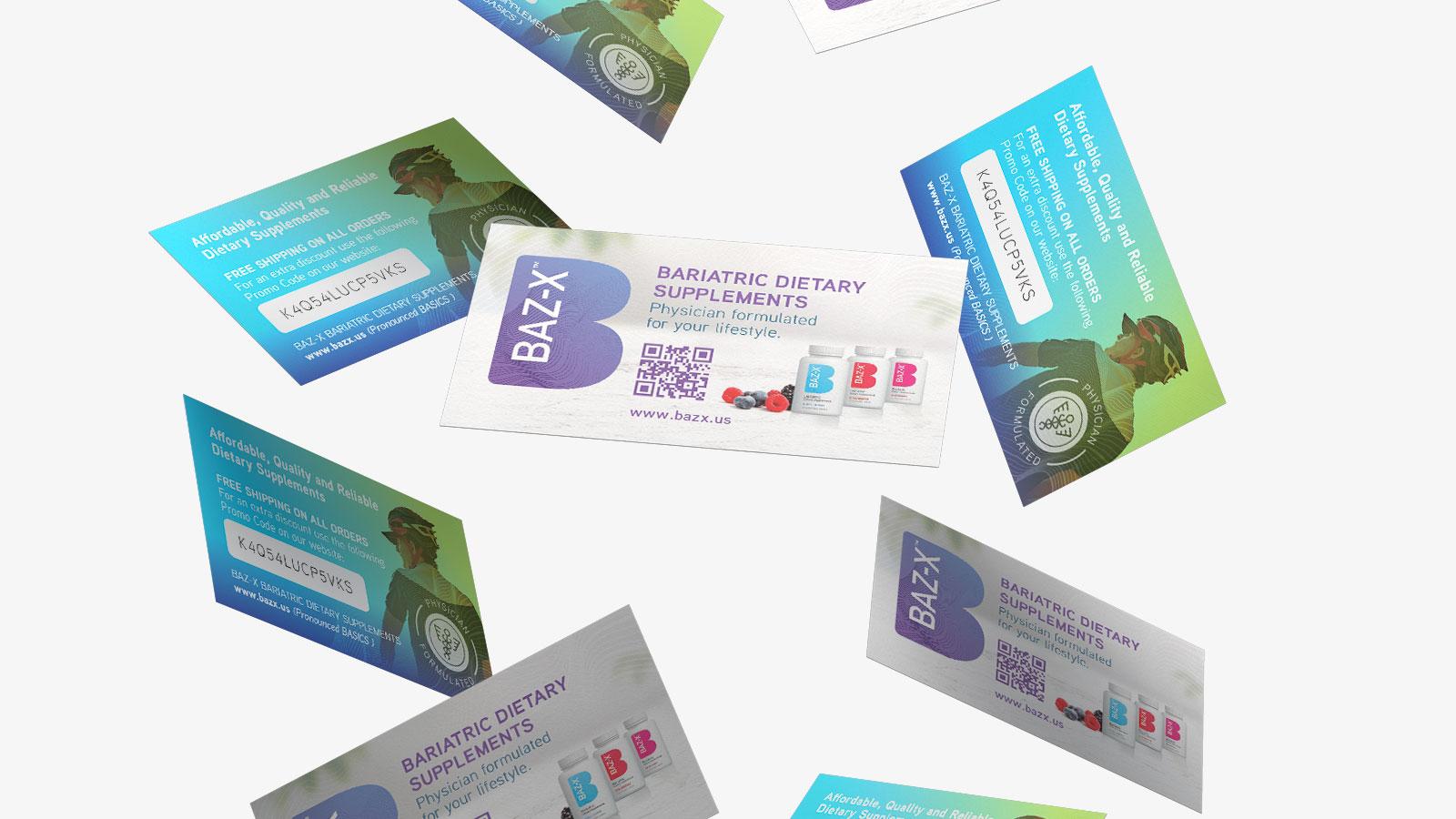 BAZ-X Bariatric Supplements | Promotional Cards