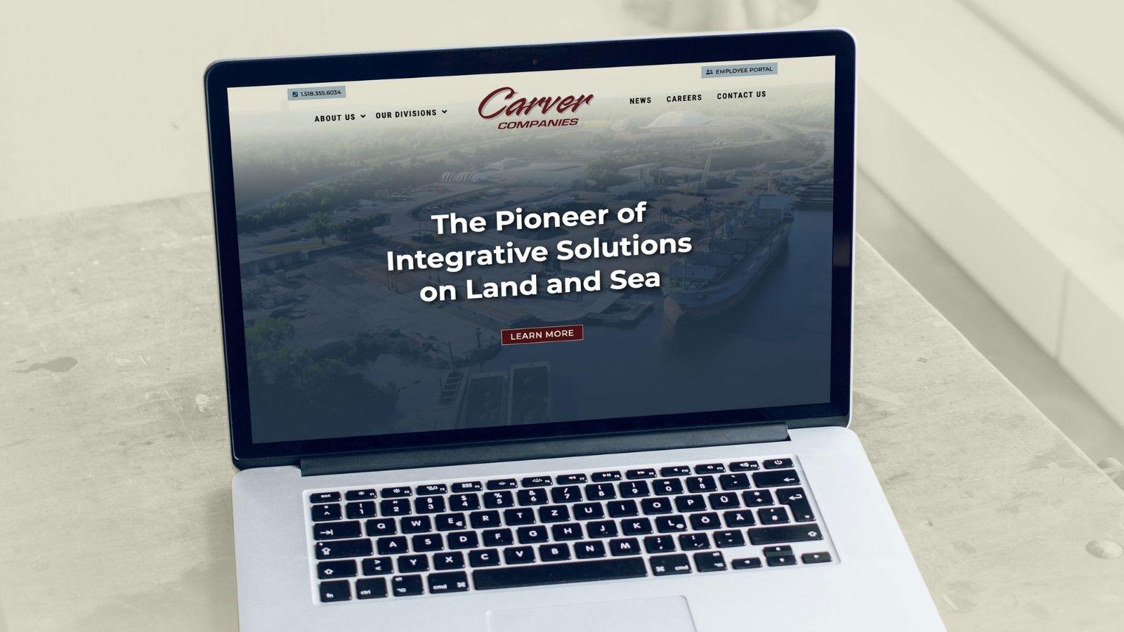 Carver Companies | Carver Companies website on laptop