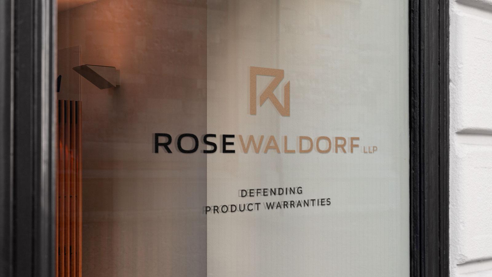 RoseWaldorf LLP | Logo on Window 