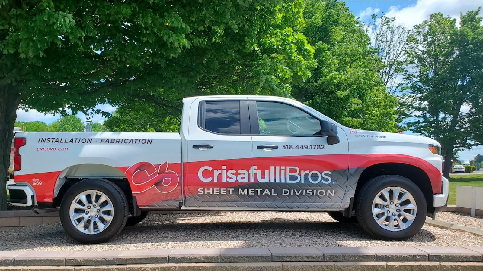 Crisafulli Bros. | Sheet Metal Division Chevy Silverado Pickup Truck Wrap