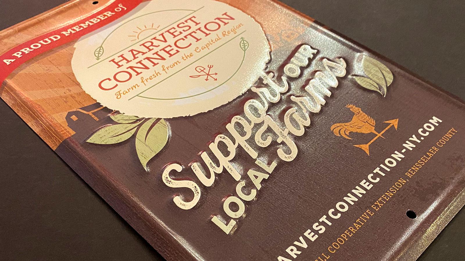 Harvest Connection | Tin Sign Detail