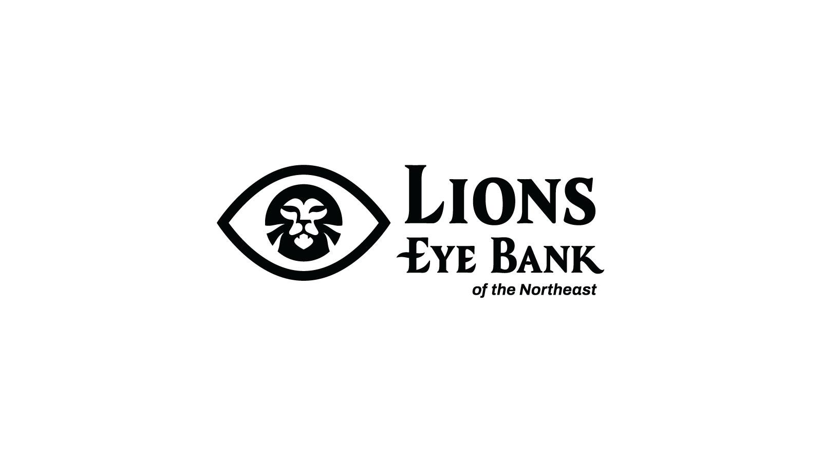 Lions Eye Bank of the Northeast | One color, black logo