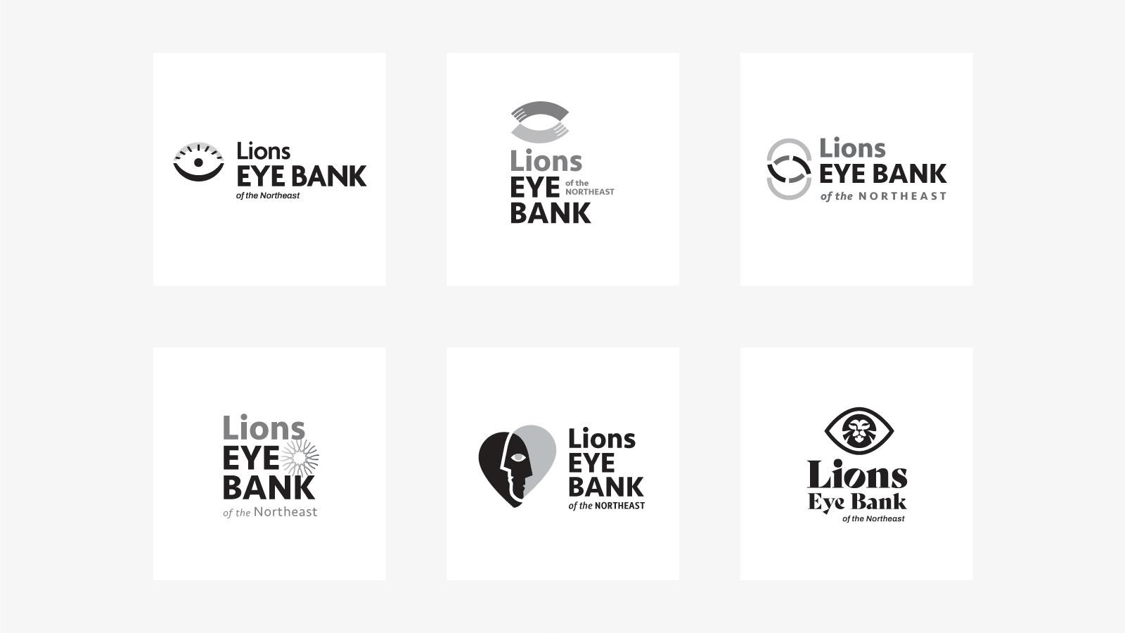 Lions Eye Bank of the Northeast | Initial Logo Concepts
