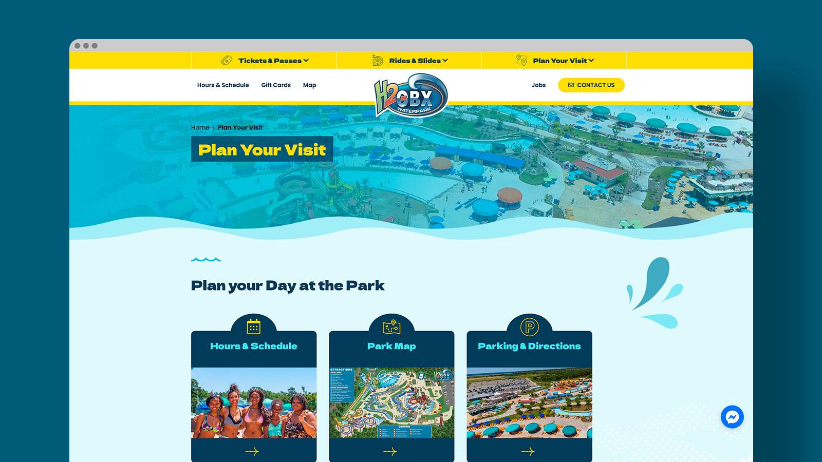 H2OBX Waterpark | Plan Your Visit Page