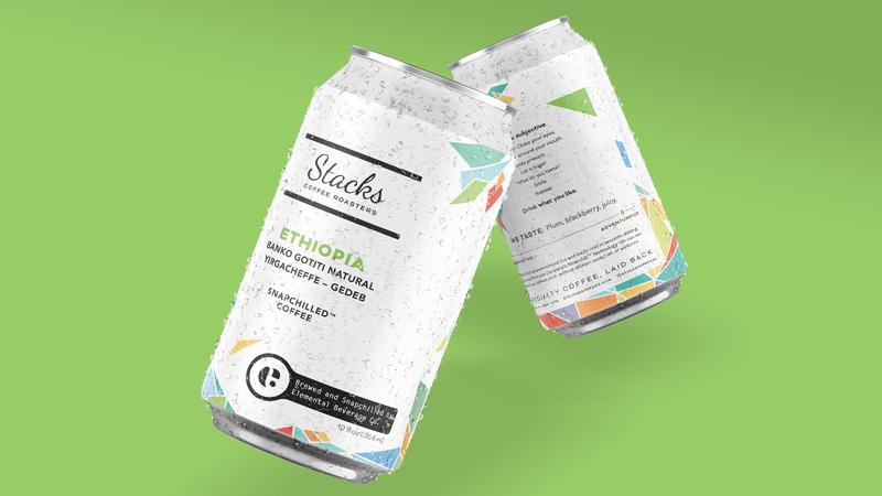 Stacks Coffee Roasters | Snapchilled Cold Brew Coffee Can Design