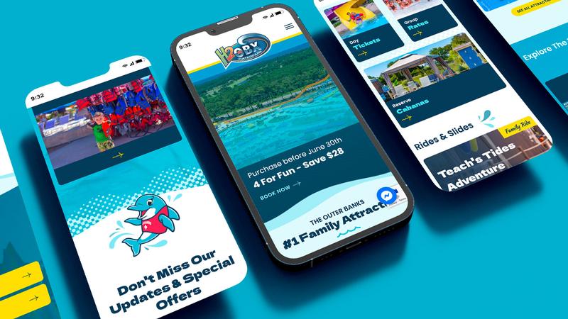 H2OBX Waterpark | Mobile website screens